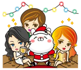 幼稚園児うさぎ6クリスマス＆正月の冬ver