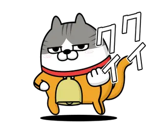 動く 擦れねこ4（サバトラ）