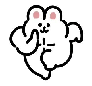 ムキムキウサギ 動くスタンプ