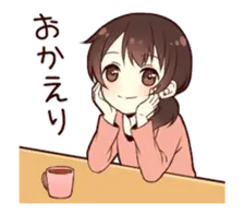 ほんわか動く♪恋する女の子スタンプ