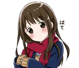 無口ぎみなマフラー女子高生2