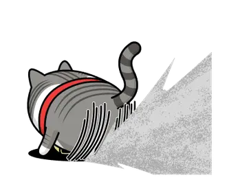 動く 擦れねこ4（サバトラ）