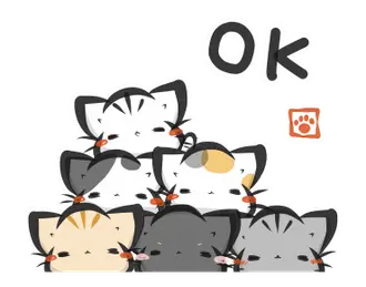 【動く】墨筆ねこ　集めました