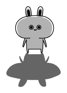 目が死んでるウサギ
