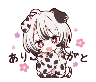 動く！ダルメシアン女子スタンプ
