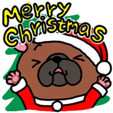 プチブラバンソンのクリスマススタンプ 茶
