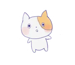 あんまり素直じゃないゆるいねこ。