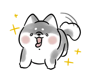 動くほんわかしばいぬ３-黒-