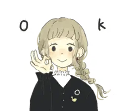 おん眉女子たちのスタンプ