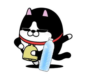 動く 擦れねこ4(ハチワレ）