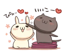 うさぎのしろとねこのくろ