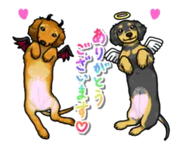 動く可愛い子犬のダックスたち