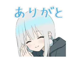 動くパーカーの女の子(銀髪)2