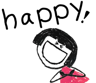 クレヨン手描きSIMPLEおんなのこ*えいご？2